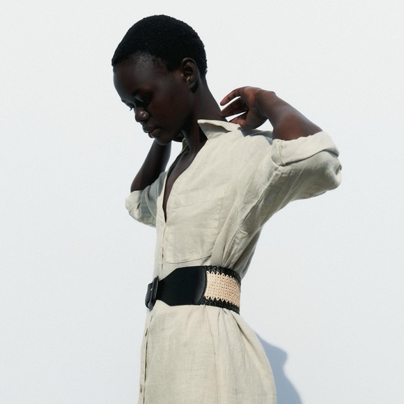 NWT Zara Accessories Woven Combination Belt Size 30 US - Picture 3 of 11